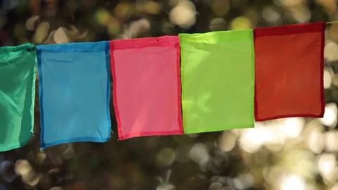Colorful flags Stock Footage 75073577
