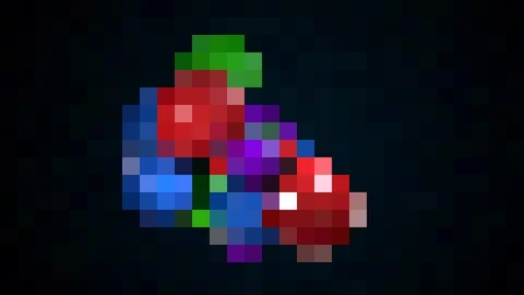 Colorful flashing blocks. Computer generated 8bit effect. 3d rendering pixelated Stock Footage 120996866