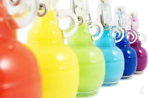 Colorful flasks Stock Photos