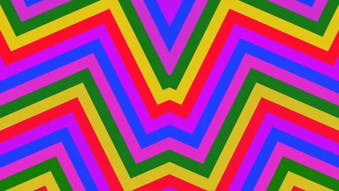 Colorful Flat Vector Zigzag Chevron Pattern Background 動画素材 333695851