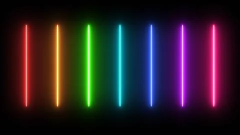 Colorful Flicker Neon Light Technology VJ Loop Background Stock Illustration