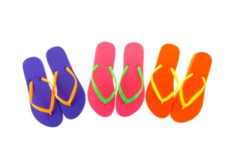 Colorful flip flops Stock Photos