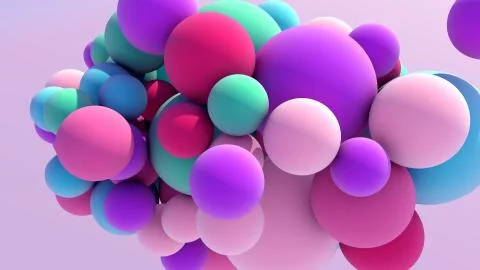 Colorful Floating Balls background Stock Illustration