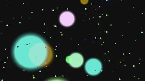 Colorful Floating Bokeh Orbs Drift Through Space. Stock Footage 328703302