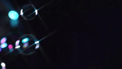 Colorful Floating Bubbles Overlay Video Effect 4k Black Screen Background Stock Footage 289912565