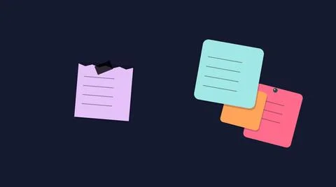 Colorful floating sticky notes design Stock Illustration