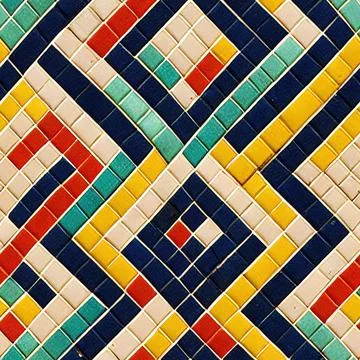 Colorful floor tiles seamless pattern (4) Stock Illustration
