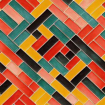 Colorful floor tiles seamless pattern (9) Stock Illustration
