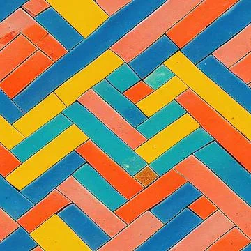Colorful floor tiles seamless pattern (11) Stock Illustration