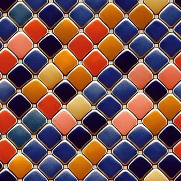Colorful floor tiles seamless pattern (13) Illustrazione stock