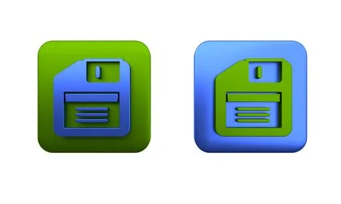 Colorful Floppy disk for computer data storage icon isolated on white backg.. イラスト素材