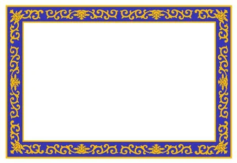 Colorful floral border Stockillustratie