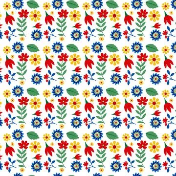 Colorful Floral Pattern Design Stock Illustration