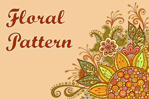 Colorful Floral Pattern Stock Illustration