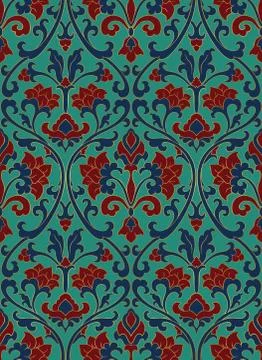 Colorful floral pattern. Stock Illustration