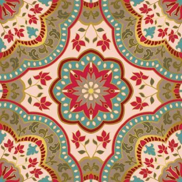 Colorful floral pattern. Stock Illustration