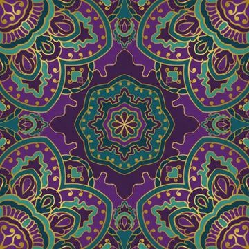 Colorful floral pattern. Stock Illustration