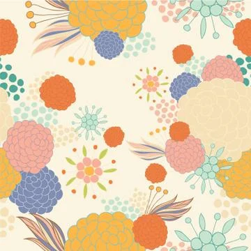 Colorful Floral Pattern Stock Illustration