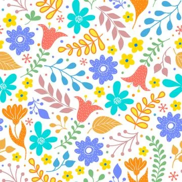 Colorful floral pattern 스톡 일러스트