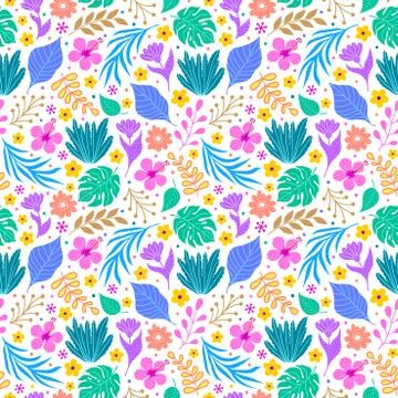 Colorful floral pattern Stock Illustration