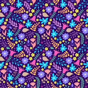 Colorful floral pattern Stock Illustration