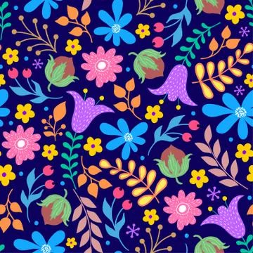 Colorful floral pattern Stock Illustration