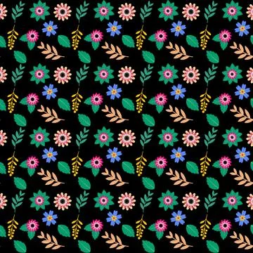 Colorful Floral Pattern Stock Illustration