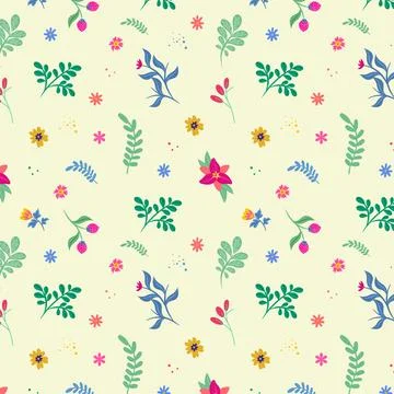 Colorful Floral Pattern Stock Illustration