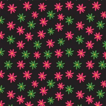 Colorful Floral Pattern 库存插图