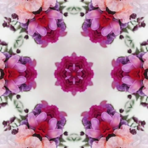 Colorful Floral Pattern, Seamless geometry Circle Kaleidoscope Stock Footage 227527132
