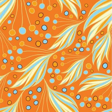 Colorful floral seamless background pattern Stock Illustration