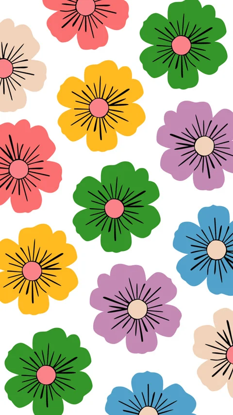 Colorful Floral Seamless Pattern Background for Spring Nature and Decorative Stock Footage 340369248