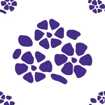 Colorful floral seamless pattern with dot background Illustrazione stock
