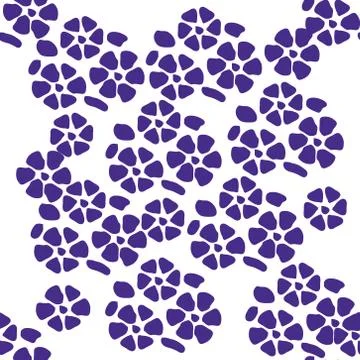 Colorful floral seamless pattern with dot background Stock Illustration