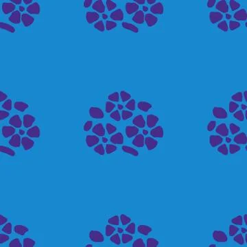 Colorful floral seamless pattern with dot background Stock Illustration
