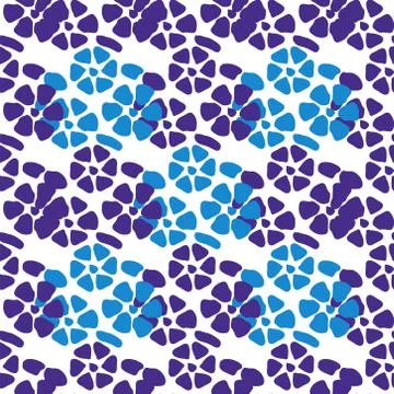 Colorful floral seamless pattern with dot background Stockillustratie