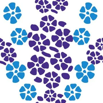 Colorful floral seamless pattern with dot background Stock Illustration