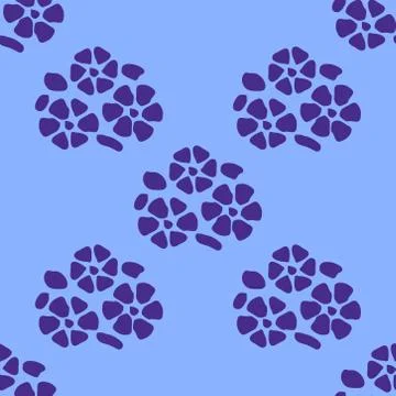 Colorful floral seamless pattern with dot background Stock Illustration