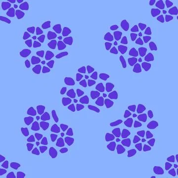 Colorful floral seamless pattern with dot background Stockillustratie