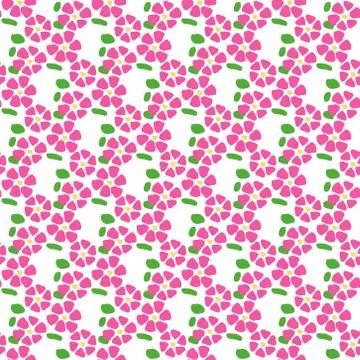 Colorful floral seamless pattern with dot background Stockillustratie