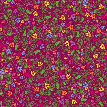 Colorful floral seamless pattern Stock Illustration