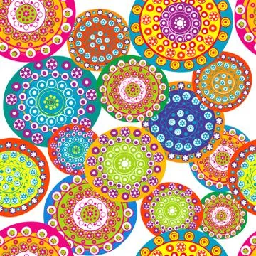 Colorful floral seamless pattern Stock Illustration