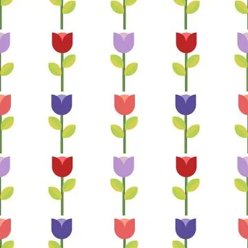 Colorful floral seamless pattern Stock Illustration
