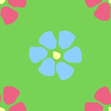 Colorful floral seamless pattern with simple flowers Illustrazione stock