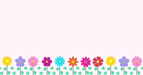 Colorful floral vector animation Stock Footage 340516173