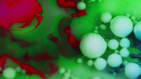 Colorful flow background liquid ink mix bubbles Stock-Footage 262604824