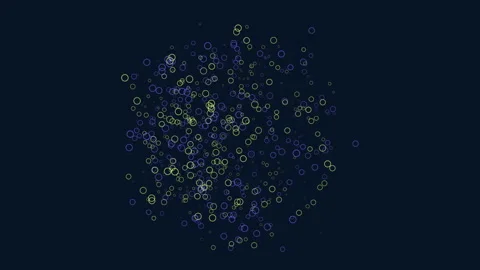 Colorful flow dynamic circles pattern on black background Stock-Footage 316799709