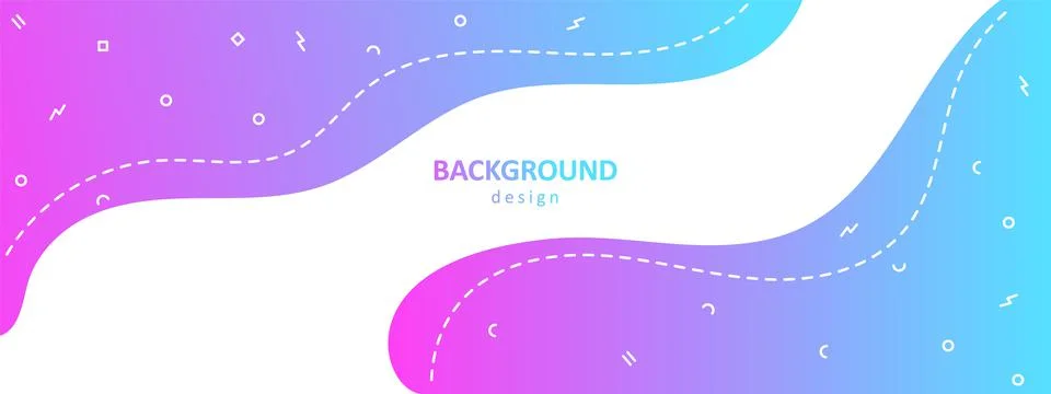 Colorful flow elements background. Poster banner template, vector design for Stock Illustration