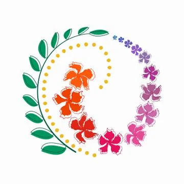 Colorful flower composition Stock Illustration