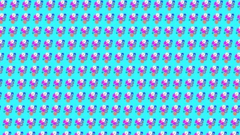 Colorful flower design pattern abstract and digital illustration. Stock Illustration